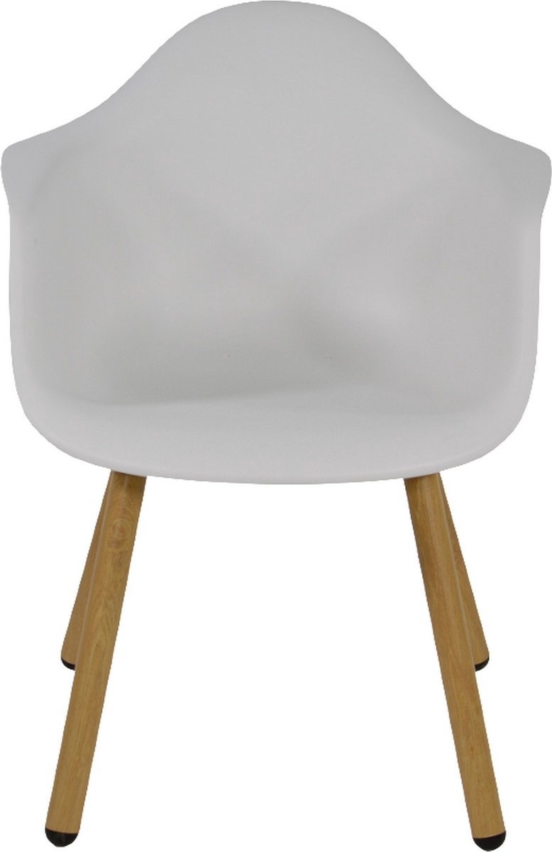 Lesli Living Chaise bistro Montreux - Blanc - 62,5x44x82,5cm - Set de 4