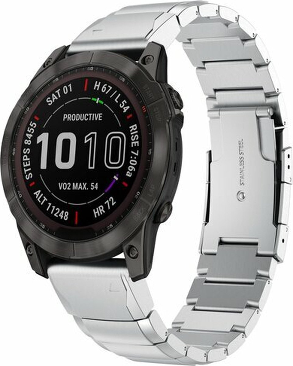 By Qubix Bracelet sport en Siliconen - Gris bleu - Garmin Epix Gen