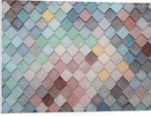 PVC Schuimplaat- Wand met Driehoekvormige Textuur in Verschillende Kleuren - 80x60 cm Foto op PVC Schuimplaat