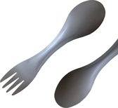 Titanium Outdoor Spork - Duurzaam Bestek - Sterk - Lichtgewicht - Geen Mes - Reisbestek - Ideaal voor Reizen, Camping en Buitengebruik - Gratis Verzending in NL - Milieuvriendelijk & Vaatwasserbestendig