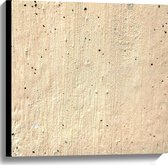 Canvas - Textuur in Beige Stenen Muur - 60x60 cm Foto op Canvas Schilderij (Wanddecoratie op Canvas)
