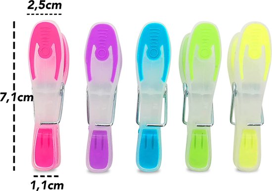 PINCE A LINGE,multicolor--Pinces à linge en plastique, 12 pièces, pinces à linge, Clips de