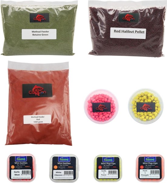 Method Feeder Voerpakket 'Deluxe' met Mini Boilies, Mini Popups, Mini Wafters, Mini Pellets & Grondvoer van Merkloos — afbeelding 4