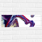 Muursticker - Uitlopende Verf van Verschillende Kleuren - 60x20 cm Foto op Muursticker