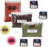 Method Feeder Feed Package 'Deluxe' avec Mini Bouillettes, Mini Popups, Mini Wafters, Mini Pellets & Groundbait