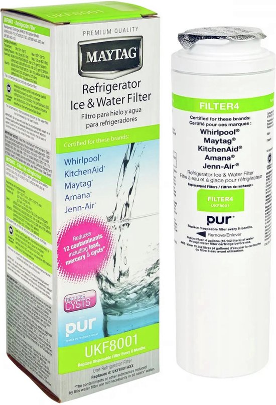 RWF0900A Replacement Filtro Acqua Per Maytag UKF8001 - Confezione Da 4 Pezzi Icepure, Sostituzione Rapida Filtri Acqua Maytag UKF8001 - Foto 3