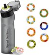 foto van Scent Sation Geur Waterfles Air Starterskit - Dark Black - Inclusief 7 pods - Up drinkfles - Hydraterend - Geurwater - Vegan - BPA vrij