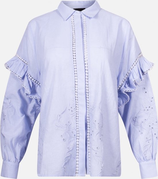 Marisol Cropped Blouse Navy main image 1
