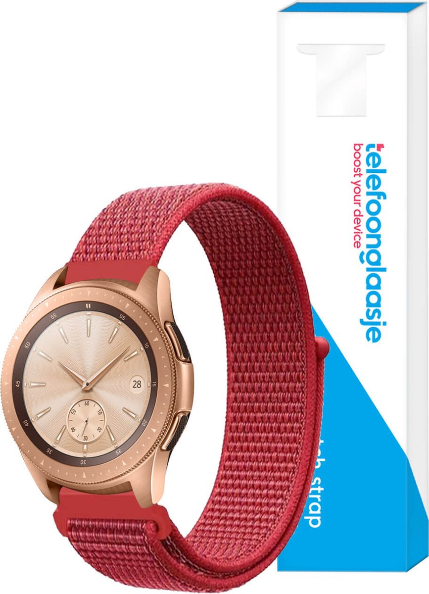 Nylon smartwatch bandje ? Rood 22mm - Universeel