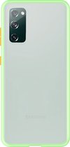 Telefoonglaasje Hoesje Geschikt voor Samsung Galaxy S20 - Kunststof - Lichtgroen Transparant - Beschermhoes - Case - Cover
