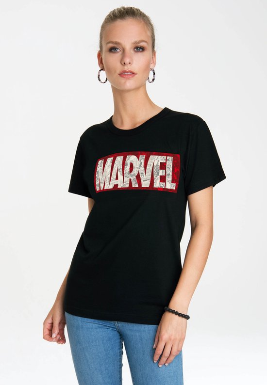Logoshirt T-Shirt Marvel Comic Block Logo