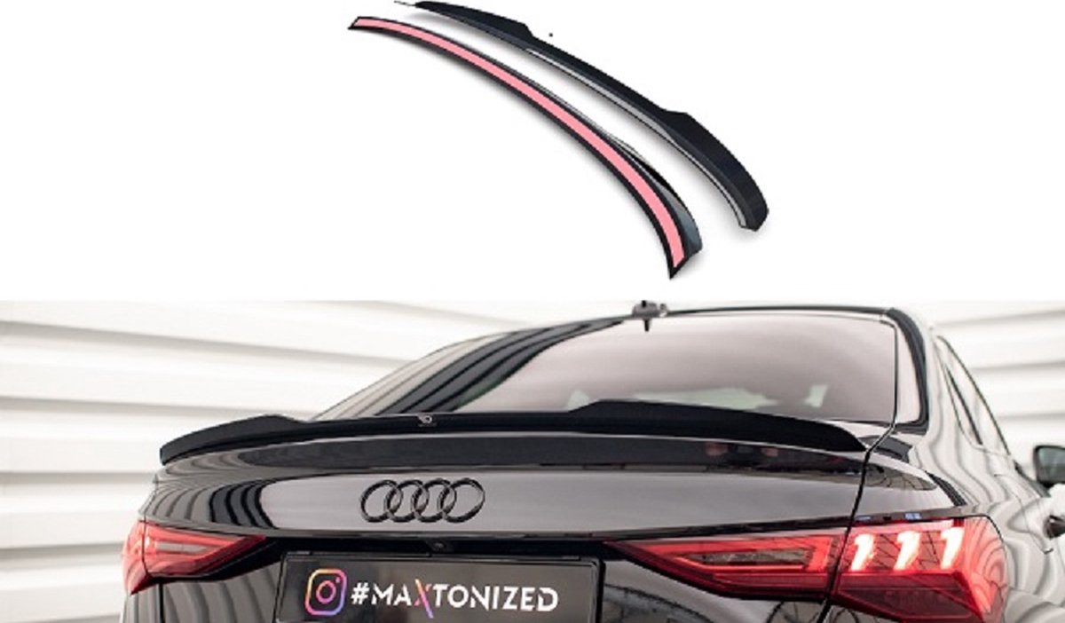 Maxton Design - Spoiler Cap - Audi A3 sedan 8Y - glossy black