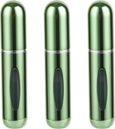 Mini Parfum Flesjes - 3-pack - Navulbaar - Reisflesjes - Parfumverstuiver - Groen
