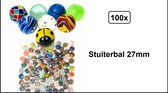 100x Stuiterballen spring assortie - Themaparty -