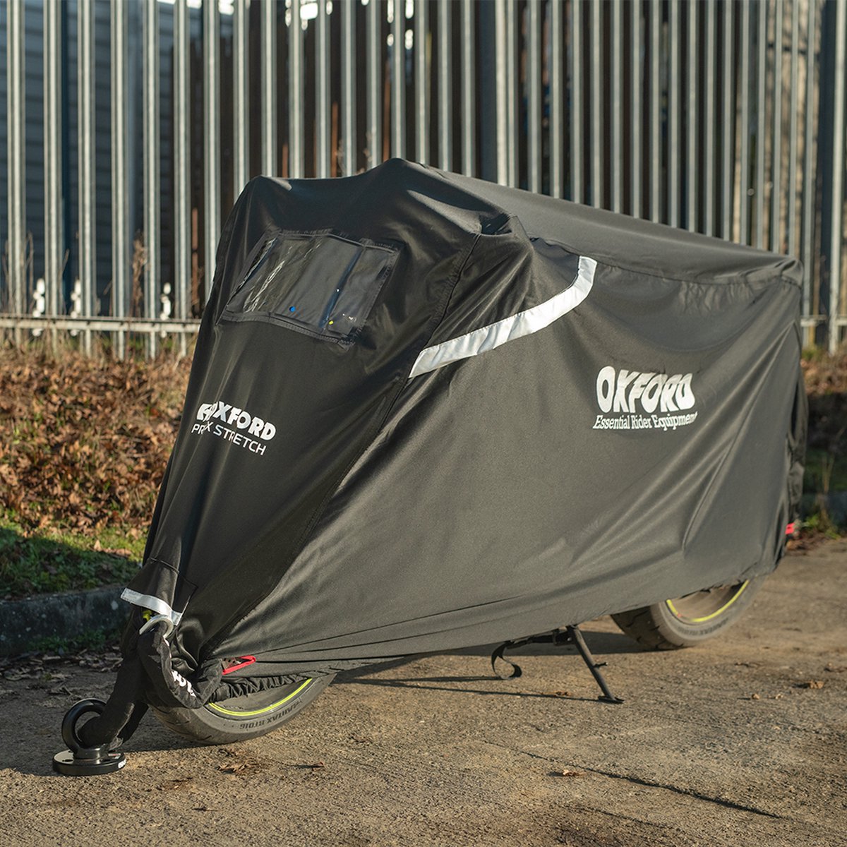 Oxford Stormex Waterdichte Motorhoes - Maat M - met opbergtas - CV331 - Sterke Buiten hoes - Maten: 229 x 99 x 125cm (l x b x h) – foto 2