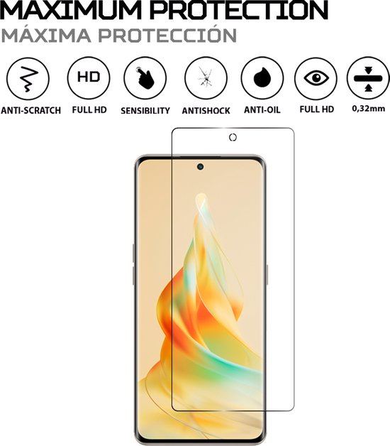 SCL Schermbeschermer Voor OPPO Reno13 Pro 5G - 3-pack Gehard Glas 9H Hardheid - Crystal Clear - Hoesvriendelijk