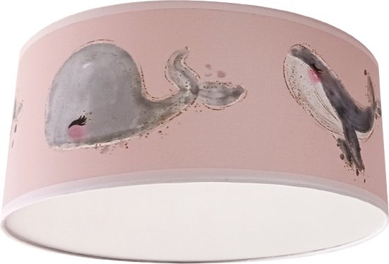 Plafondlamp Zeedieren roze- Kinderkamer plafondlamp - Plafondlamp Heart of the sea - Lamp voor aan het plafond