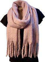Warme Sjaal - Dikke Kwaliteit - Effen - Roze - 180 x 55 cm (22-1)