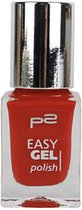 P2 Cosmetics EU Easy Gel Nagellak 040 Fiery Sunset - rood 10ml