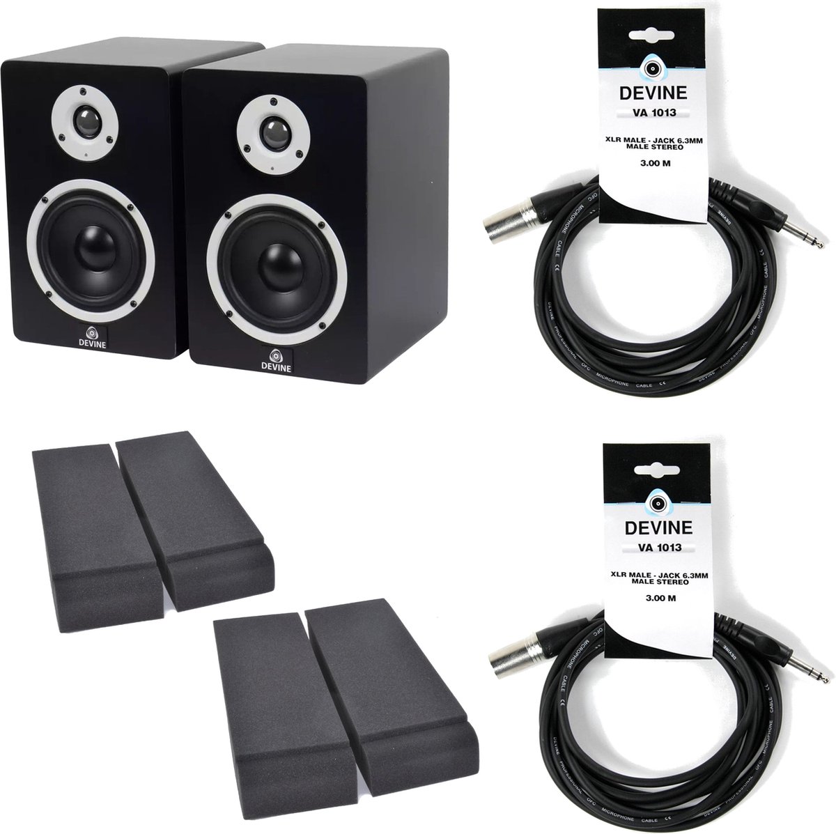 Devine MR-5A met monitor isolatie en kabels