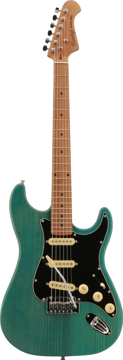 Fazley Outlaw Series Sheriff Plus SSS Blue elektrische gitaar met gigbag