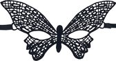 Miresa - Masque Papillon - Gala - Masque de Déguisement Vénitien - Sexy - Zwart - Dentelle - MM013