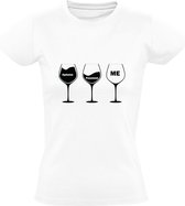 Glas wijn Dames T-shirt | alcohol | alcoholist | drank | wijnen | wine | grappig