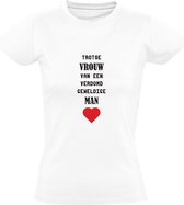 Trotse vrouw van een verdomd geweldige man Dames T-shirt | liefde | relatie | partner | love | lief