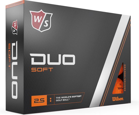 Wilson Staff DUO Soft Golfballen 2023 - Oranje - 12 Stuks