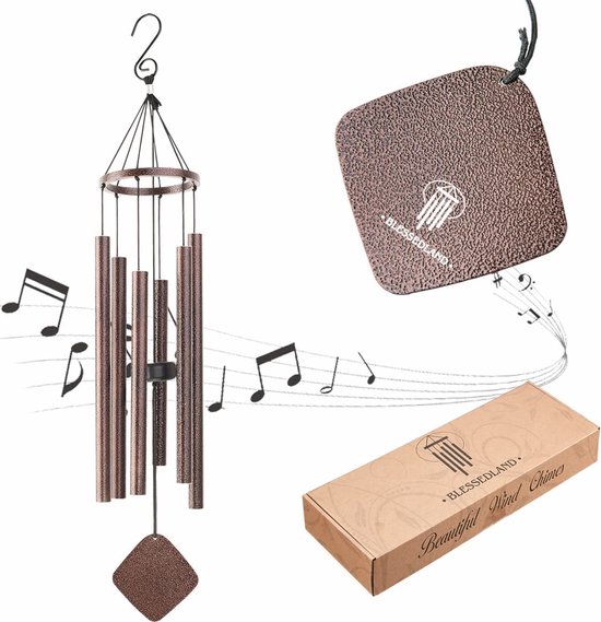 Chimes Outdoor, Garden Rainbow Chimes For Patio Backyard Home Hanging