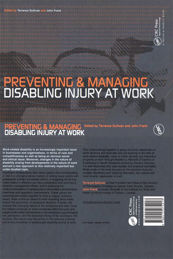 Preventing and Managing Disabling Injury at Work - cover