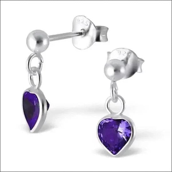 Aramat jewels ® - 925 sterling zilveren oorbellen hanger hartje