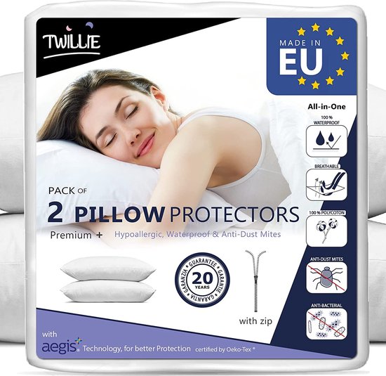 Protège oreiller - Hypoallergénique - 60 x 60 cm
