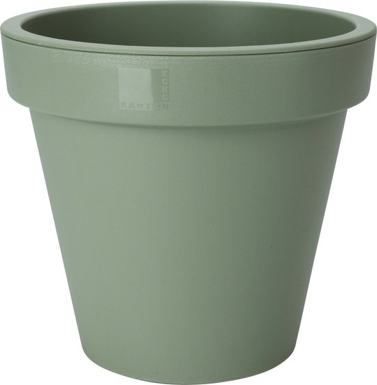 Pro Garden Plantenpot/bloempot Botanic - Tuin buiten - kunststof - groen - Dia 30 cm - rond