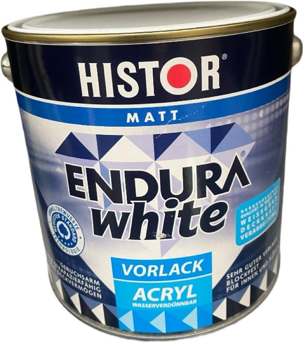 Histor Endura White Waterbasis Voorlak primer 2.5L