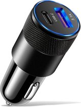 Chargeur voiture USB A & USB C - Chargeur rapide - 68W - 3.1A - Chargeur voiture USB - 2 ports - Allume-cigare - Zwart