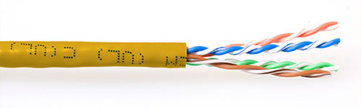 ACT EP458B CAT6A U/UTP PVC Patchkabel Geel - 305 meter