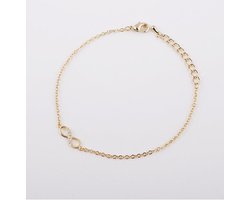 foto van TVR-Wares® | Premium Infinity armband goud | Klemsluiting | Verstelbare maat