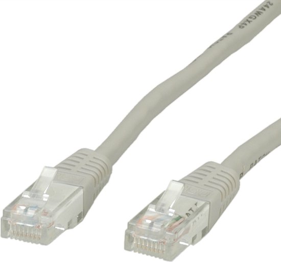 VALUE Cordon Cat.6 UTP confectionné gris 7,0m, 7 m, Cat6, U/UTP (UTP), Gris