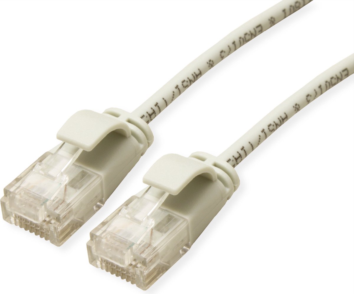 ROLINE UTP Data Center Patchkabel Cat.6A (Class EA), LSOH, extra dun, grijs, 0,3 m