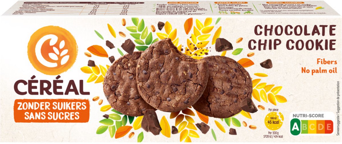 12x Céréal Chocolate Chip Cookie 130 gr