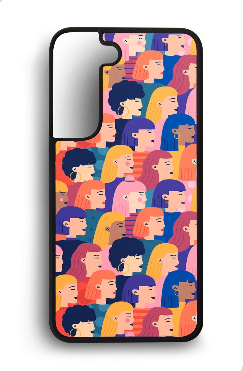 Ako Design Samsung Galaxy S22 hoesje - Mensen print - Hoogglans - TPU Rubber telefoonhoesje - hard backcover