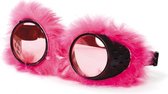 Bril met pluche pink