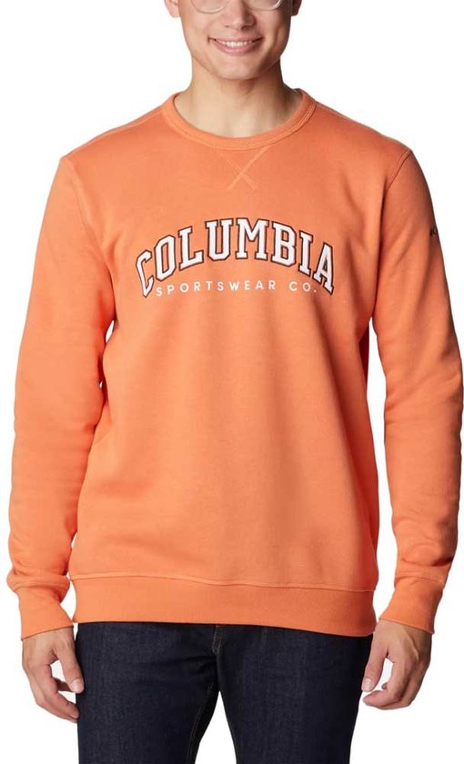 Columbia Logo Crew Sweatshirt Oranje L Man