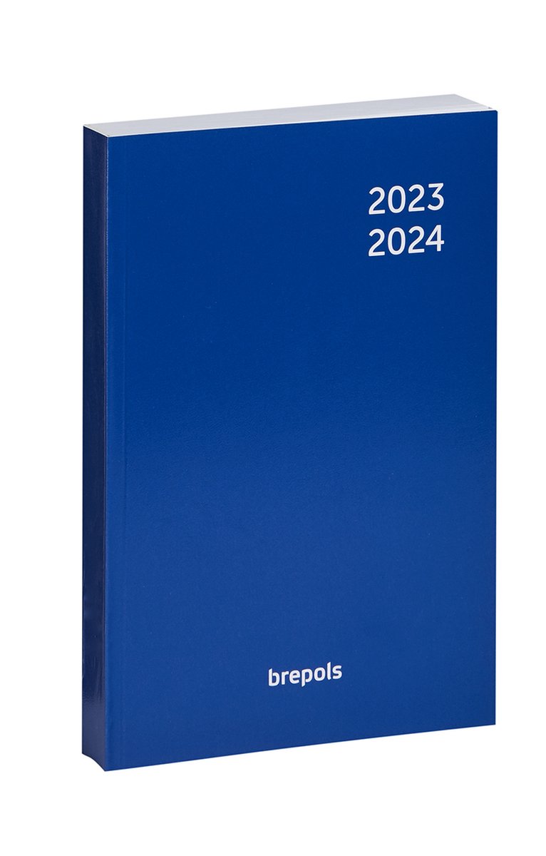 Brepols Schoolagenda 2023-2024 - CLASSIC Flexi - Student - Weekoverzicht - Blauw - 9 x 16 cm
