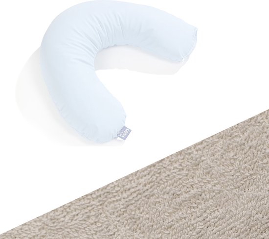 Taie d'oreiller pour oreiller cervical Fico - Tissu éponge - Grège