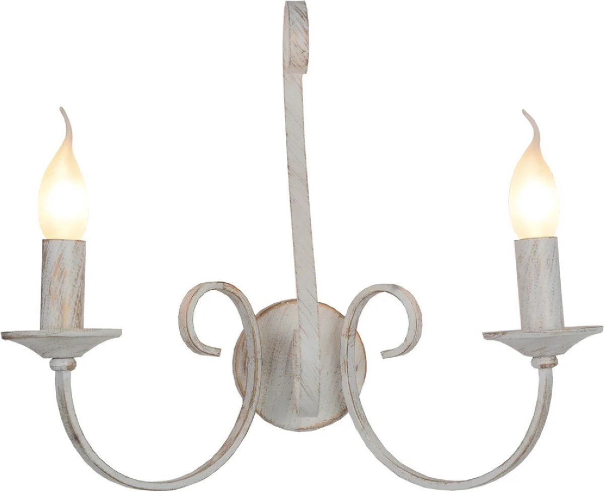 MARQUIS Wandlicht 2xE14 antiek wit