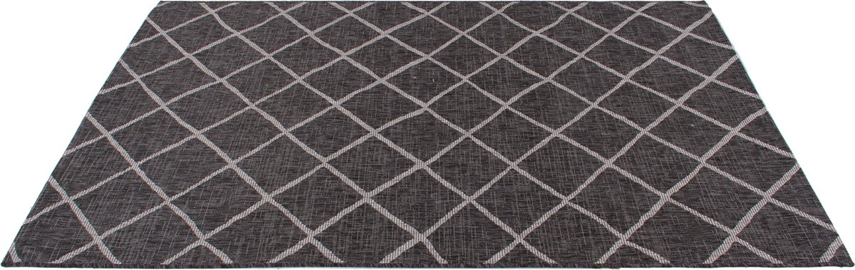 Dutch Lifestyle - Vloerkleed Cross Black 160x230cm - Indoor/Outdoor