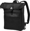 Bloomsbury Leather Rolltop 14 inch Laptop Backpack - Sac à dos unisexe - Femme et Homme - Cuir véritable - Zwart