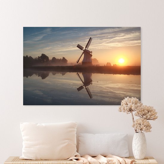 Plexiglas Schilderij Hollandse Windmolen